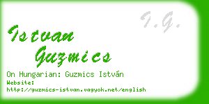 istvan guzmics business card